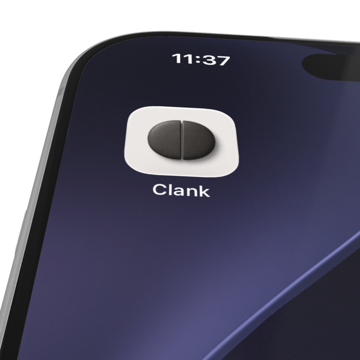 The Clank app icon on a Home Screen